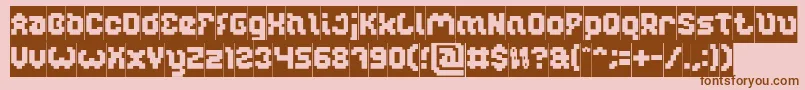 GLITCH Inverse Font – Brown Fonts on Pink Background