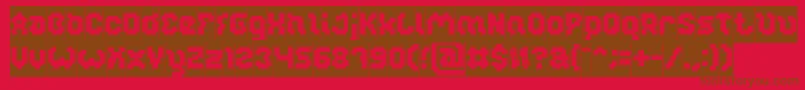GLITCH Inverse Font – Brown Fonts on Red Background