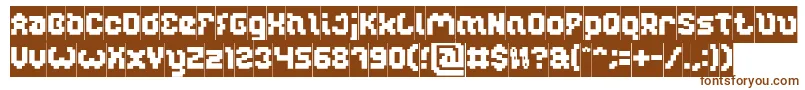 GLITCH Inverse Font – Brown Fonts on White Background