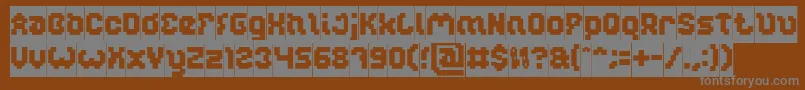 En savoir plus sur la police GLITCH Inverse Police GLITCH Inverse – polices grises sur fond brun