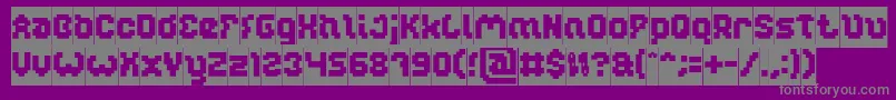 fuente GLITCH Inverse – Fuentes Grises Sobre Fondo Morado