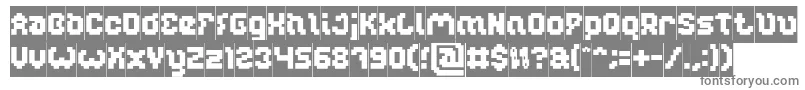 GLITCH Inverse Font – Gray Fonts on White Background