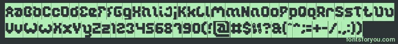フォントGLITCH Inverse – 黒い背景に緑の文字