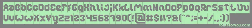 GLITCH Inverse Font – Green Fonts on Gray Background