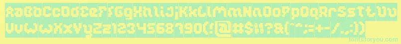 GLITCH Inverse Font – Green Fonts on Yellow Background