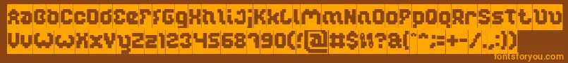 GLITCH Inverse Font – Orange Fonts on Brown Background