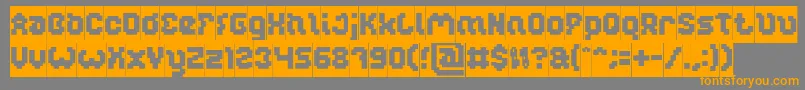 GLITCH Inverse Font – Orange Fonts on Gray Background