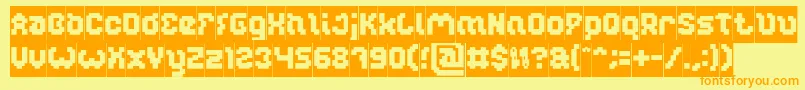 GLITCH Inverse Font – Orange Fonts on Yellow Background