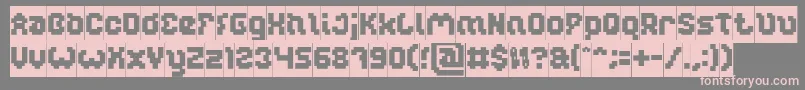 Czcionka GLITCH Inverse – różowe czcionki na szarym tle