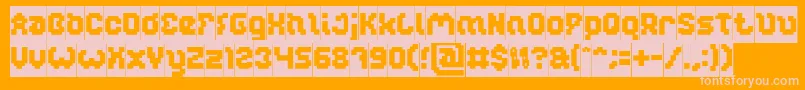 GLITCH Inverse Font – Pink Fonts on Orange Background