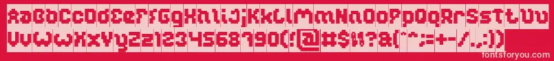 En savoir plus sur la police GLITCH Inverse Police GLITCH Inverse – polices roses sur fond rouge