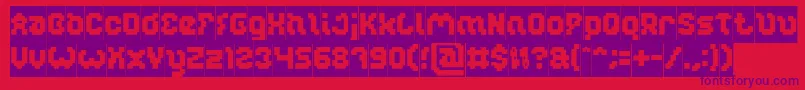 GLITCH Inverse Font – Purple Fonts on Red Background