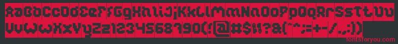 GLITCH Inverse Font – Red Fonts on Black Background