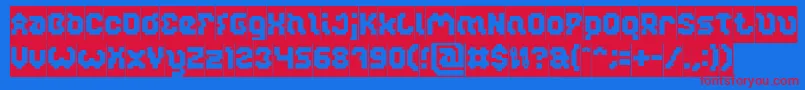 GLITCH Inverse Font – Red Fonts on Blue Background