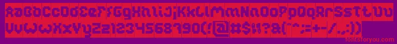 GLITCH Inverse Font – Red Fonts on Purple Background