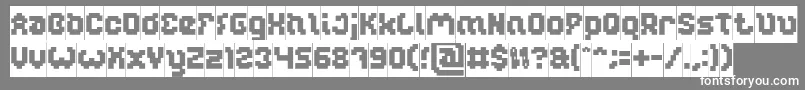 フォントGLITCH Inverse – 灰色の背景に白い文字