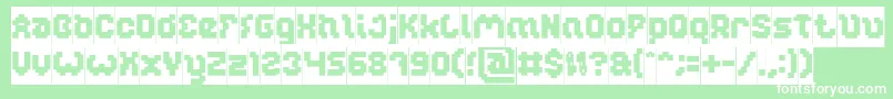 GLITCH Inverse-Schriftart – Weiße Schriften auf grünem Hintergrund