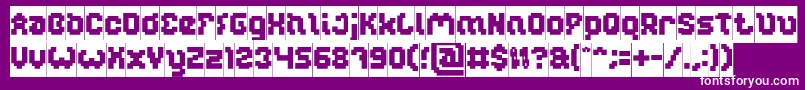 GLITCH Inverse Font – White Fonts on Purple Background