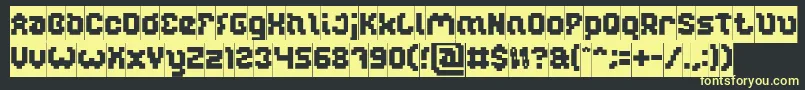GLITCH Inverse Font – Yellow Fonts on Black Background