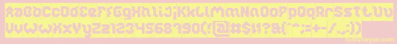 GLITCH Inverse Font – Yellow Fonts on Pink Background