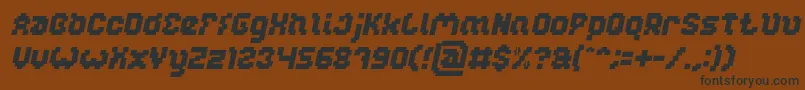 Fonte GLITCH Italic – fontes pretas em um fundo marrom