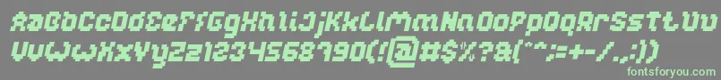 fuente GLITCH Italic – Fuentes Verdes Sobre Fondo Gris