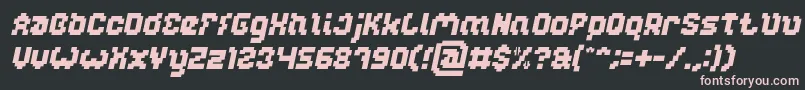 fuente GLITCH Italic – Fuentes Rosadas Sobre Fondo Negro