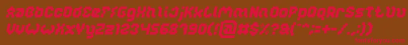 GLITCH Italic Font – Red Fonts on Brown Background