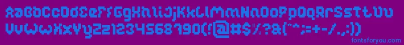 GLITCH Light Font – Blue Fonts on Purple Background