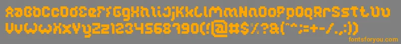 Czcionka GLITCH Light – pomarańczowe czcionki na szarym tle