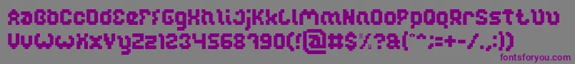 GLITCH Light Font – Purple Fonts on Gray Background