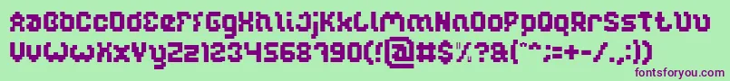 GLITCH Light Font – Purple Fonts on Green Background