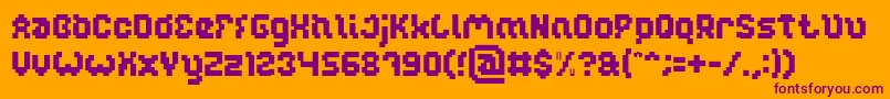 GLITCH Light Font – Purple Fonts on Orange Background