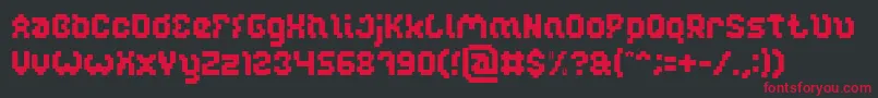 GLITCH Light Font – Red Fonts on Black Background