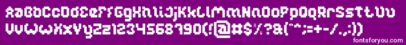 fuente GLITCH Light – Fuentes Blancas Sobre Fondo Morado