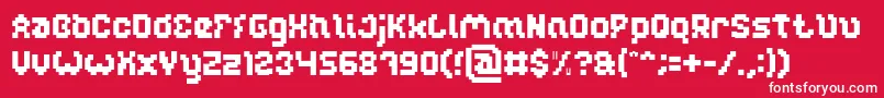 フォントGLITCH Light – 赤い背景に白い文字