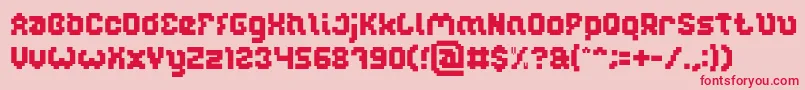 GLITCH Font – Red Fonts on Pink Background
