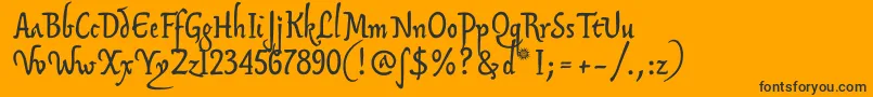 Sonoftmu Font – Black Fonts on Orange Background