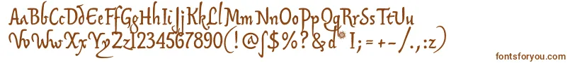 Шрифт Sonoftmu – коричневые шрифты на белом фоне