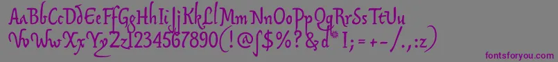 Шрифт Sonoftmu – фиолетовые шрифты на сером фоне