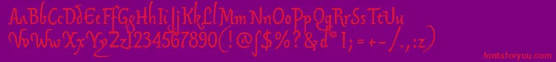fuente Sonoftmu – Fuentes Rojas Sobre Fondo Morado