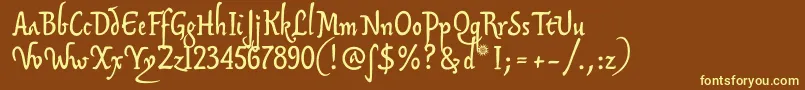 Шрифт Sonoftmu – жёлтые шрифты на коричневом фоне