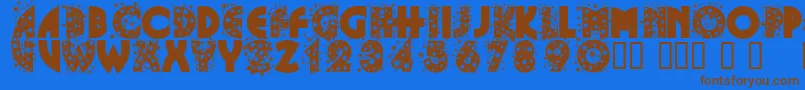 GLITF    Font – Brown Fonts on Blue Background