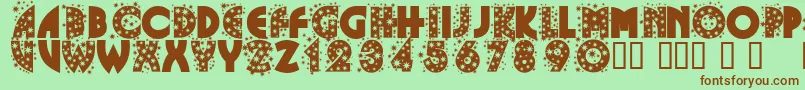 GLITF    Font – Brown Fonts on Green Background