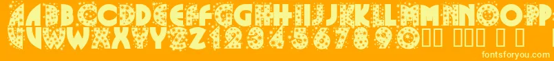 GLITF    Font – Yellow Fonts on Orange Background