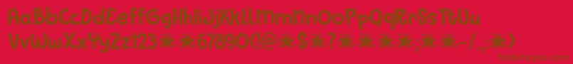 Lisätietoja Glitter Candy DEMO-fontista Glitter Candy DEMO-fontti – ruskeat fontit punaisella taustalla