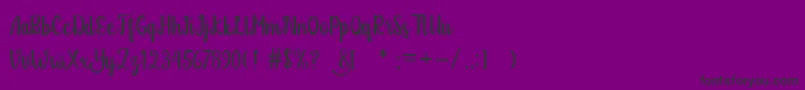 Glitter Free Font – Black Fonts on Purple Background
