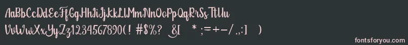 Glitter Free Font – Pink Fonts on Black Background