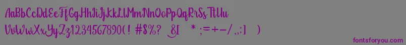 Glitter Free Font – Purple Fonts on Gray Background