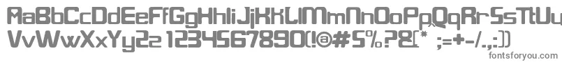 GLIX    -fontti – harmaat kirjasimet valkoisella taustalla